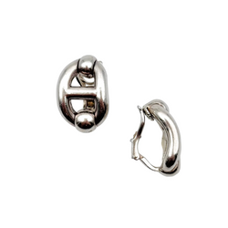 Boucles d'oreilles HERMÈS Chaînes d'ancre en argent