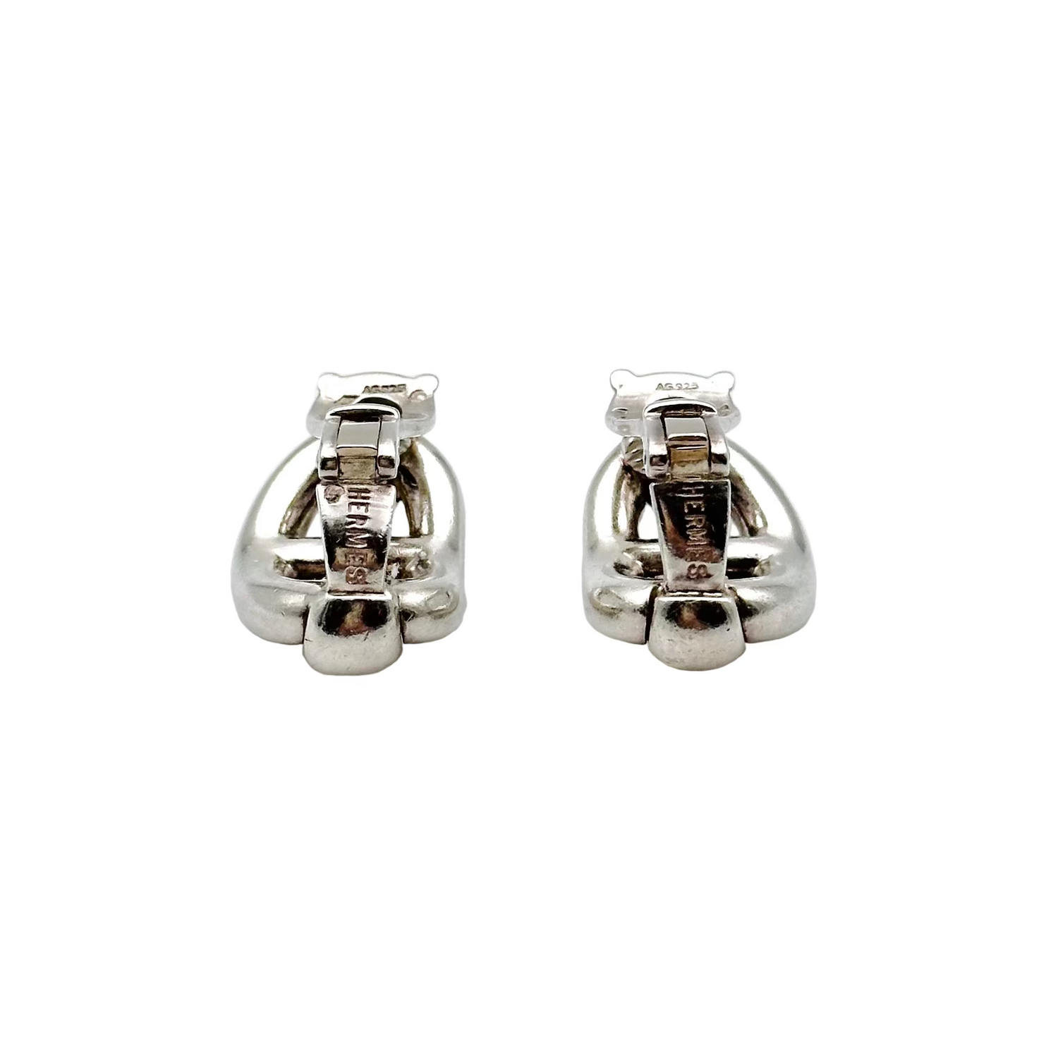 Boucles d'oreilles HERMÈS Chaînes d'ancre en argent