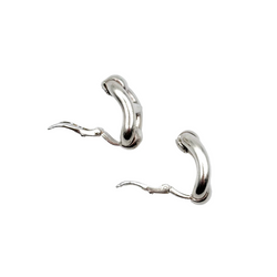 Boucles d'oreilles Clip HERMÈS "Chaîne d'ancre" en argent