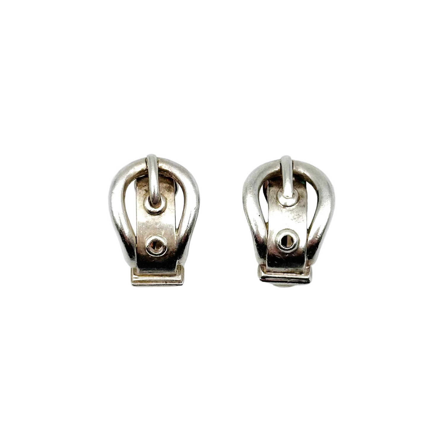 Boucles d'oreilles HERMÈS Ceinture en argent