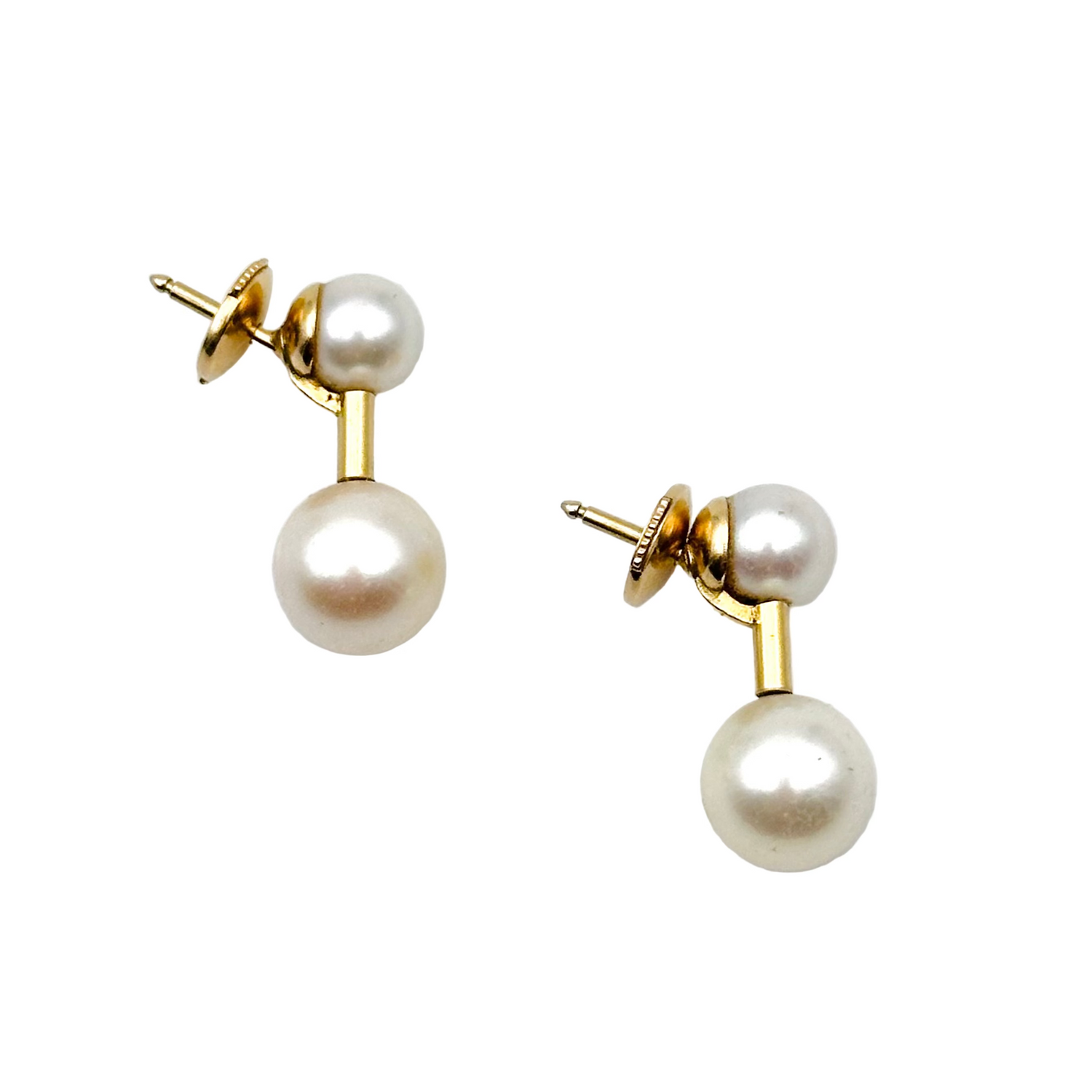 Boucles d'oreilles POIRAY en or jaune et perles