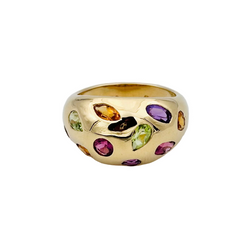Bague Jonc VAN CLEEF & ARPELS en or jaune et pierres fines