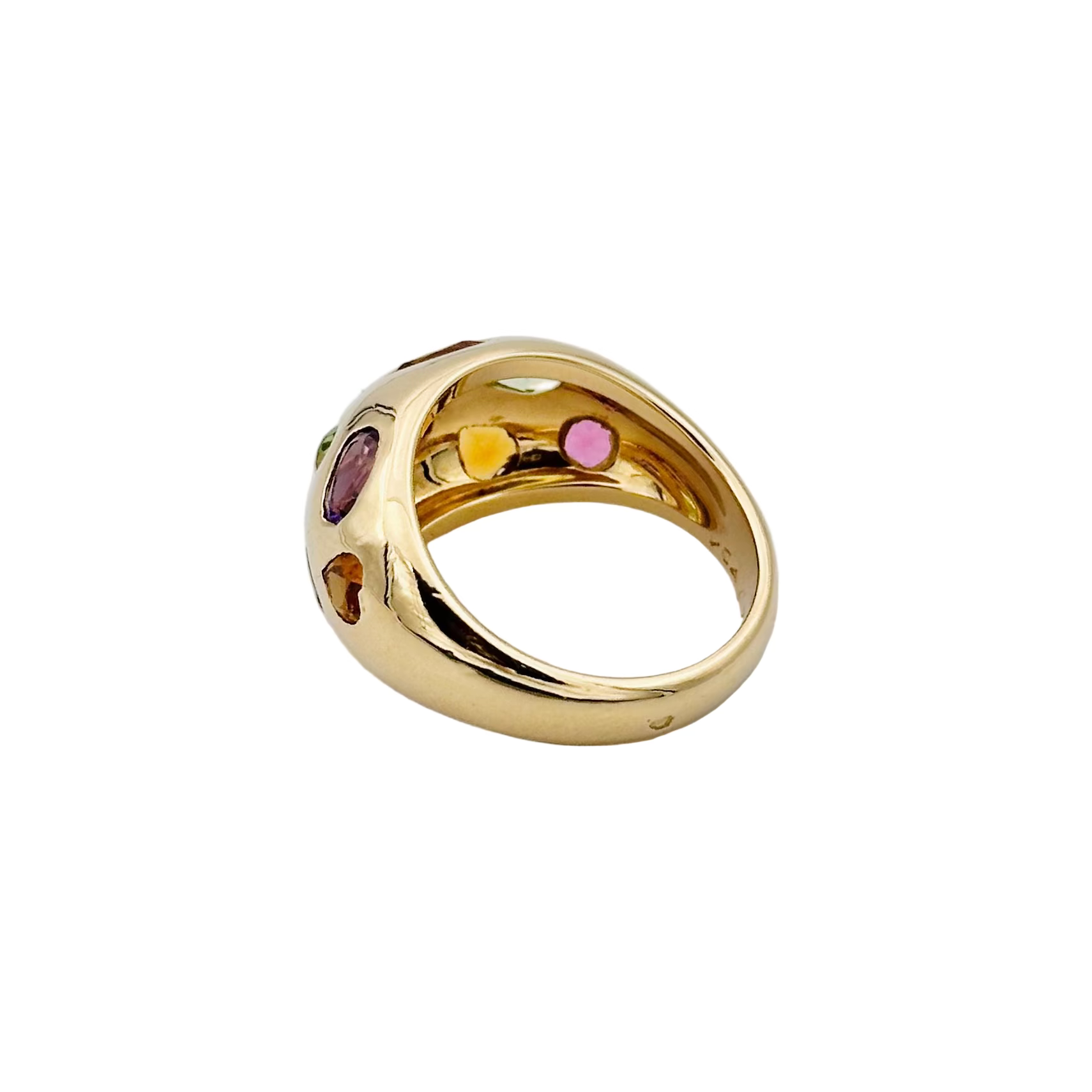Bague Jonc VAN CLEEF & ARPELS en or jaune et pierres fines