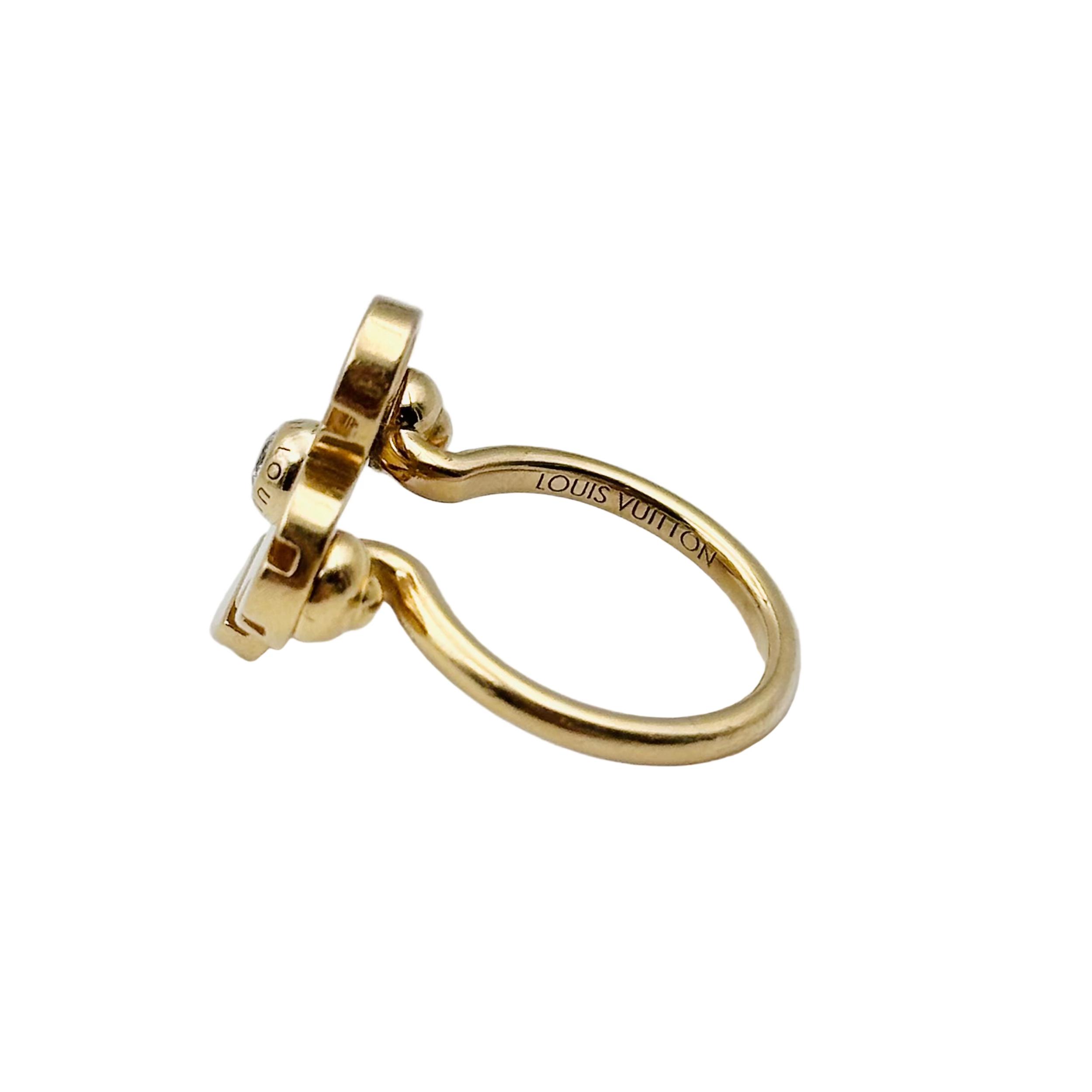 Bague LOUIS VUITTON "Petite fleur" en or jaune et diamant