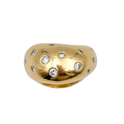 Bague FRED Mouvementée en or jaune et diamants