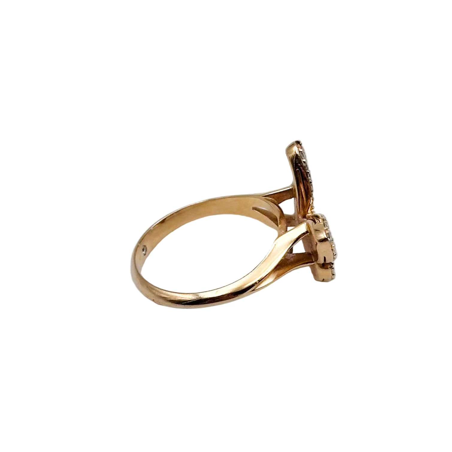 Bague Papillon en or jaune et diamants