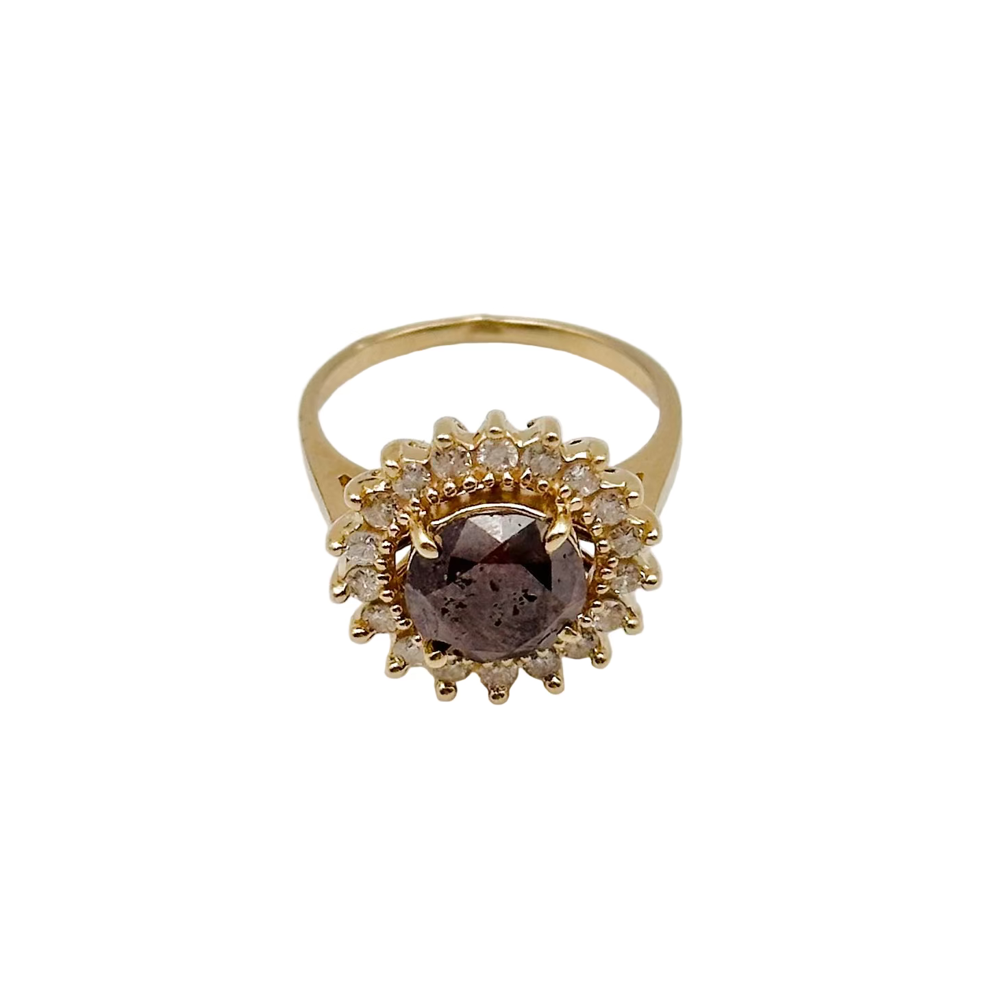 Bague Entourage en or jaune et diamant