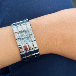 CHANEL Chocolat steel and diamond watch