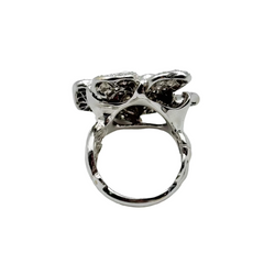 Ring Cocktail in white gold and diamonds