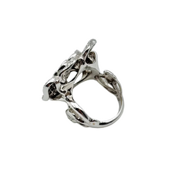 Ring Cocktail in white gold and diamonds
