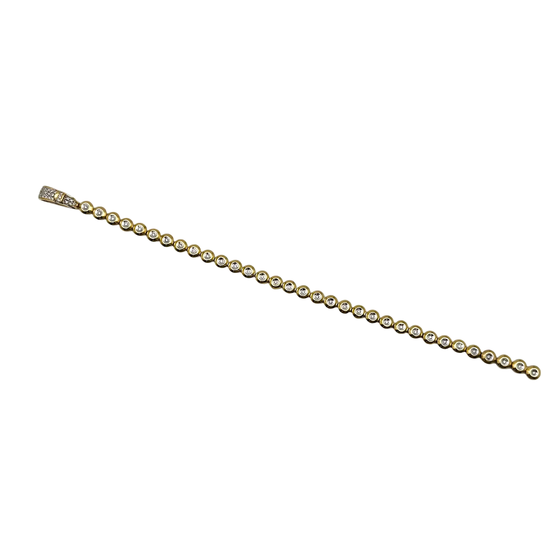 Bracelet Tennis en or jaune et diamants