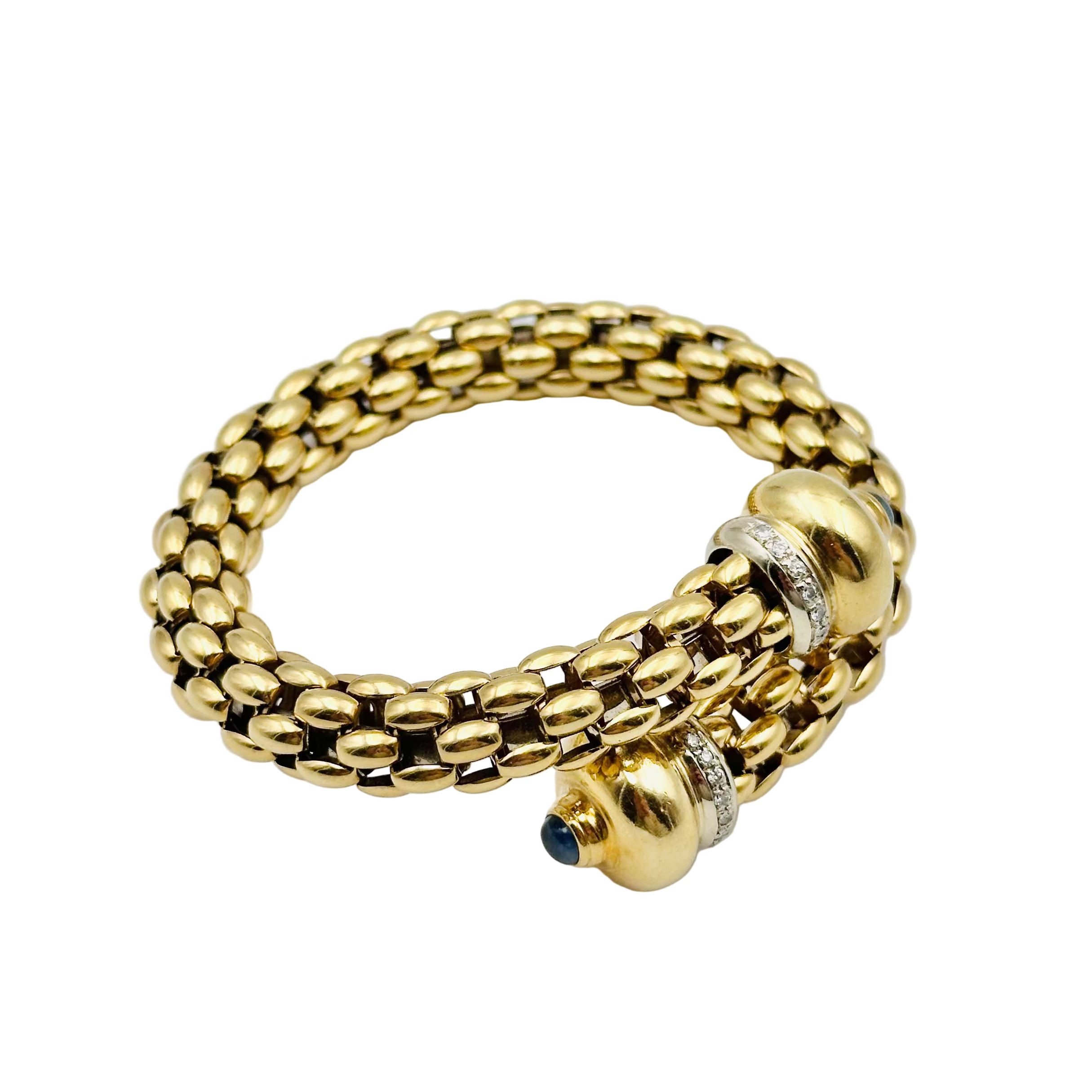 Bracelet FOPE Diva en or jaune diamants et saphirs