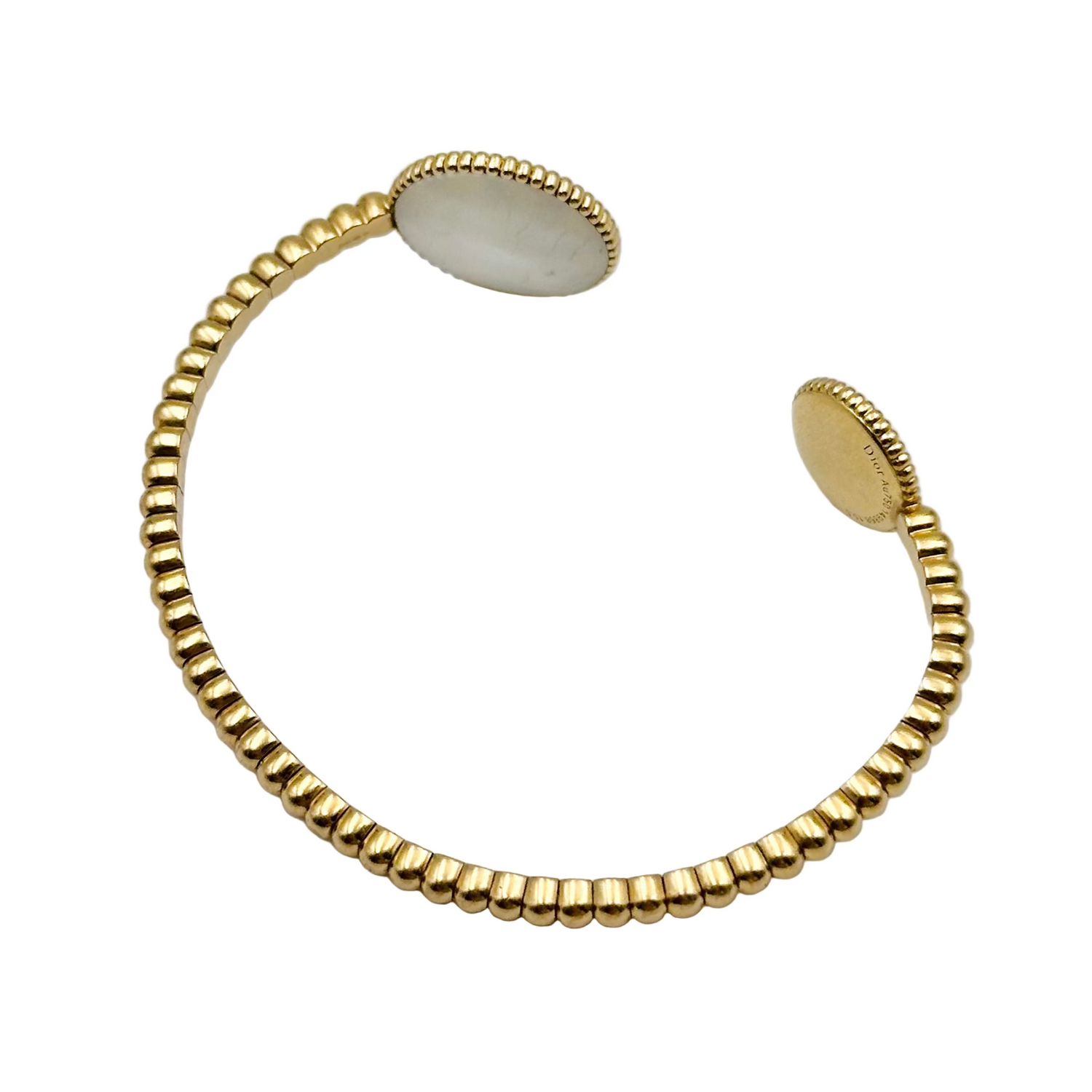 Bracelet Jonc DIOR "Rose des Vents" en or jaune, nacre et diamant