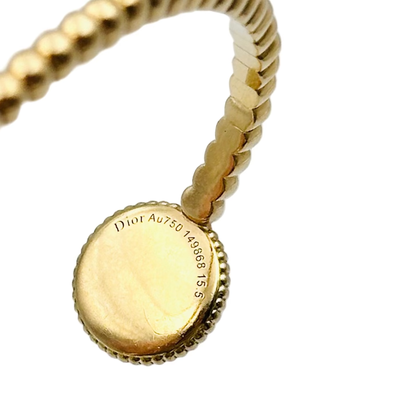 Bracelet Jonc DIOR "Rose des Vents" en or jaune, nacre et diamant