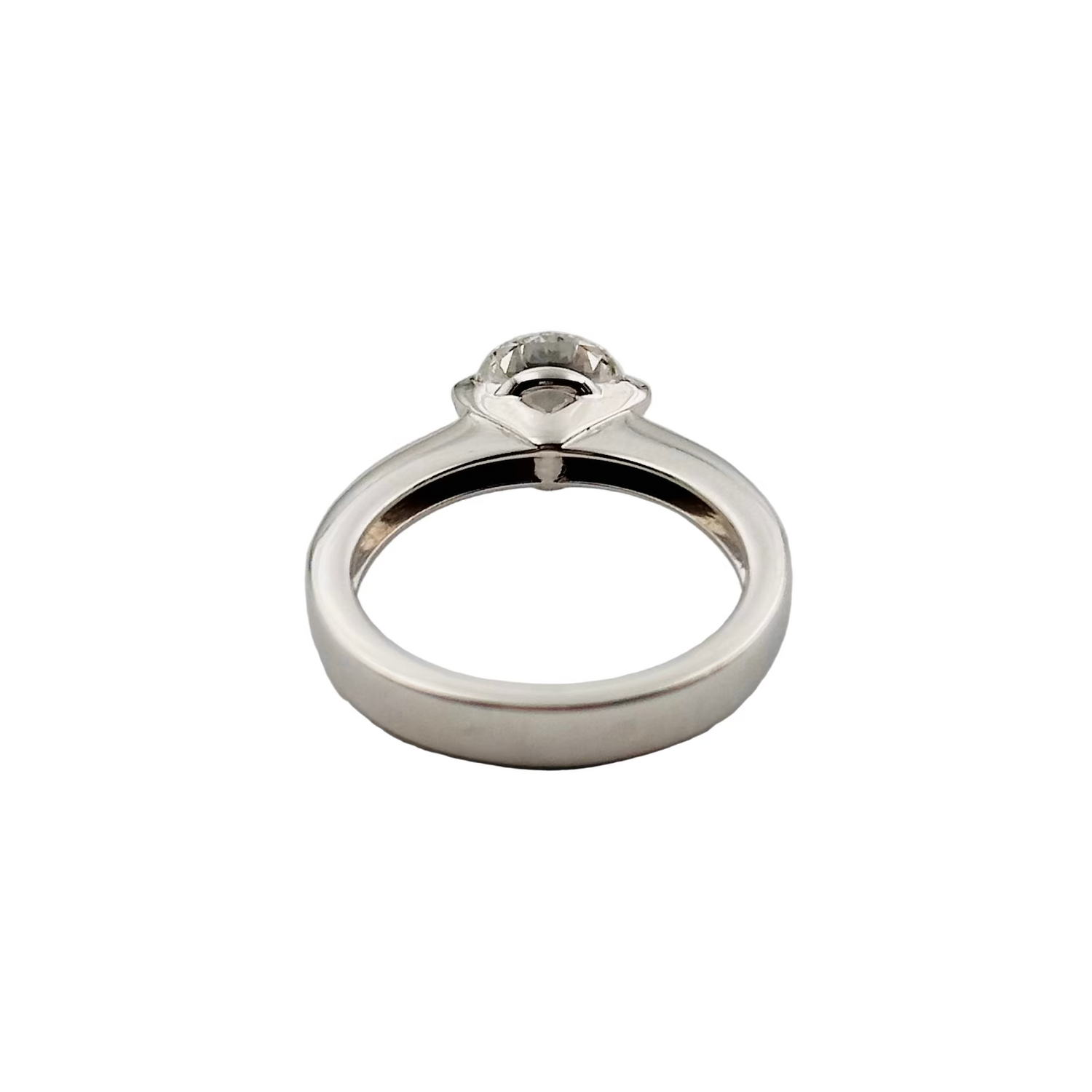 Bague solitaire diamant et or blanc