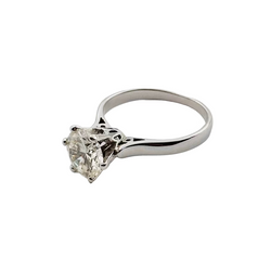 Bague Solitaire en or blanc et diamant