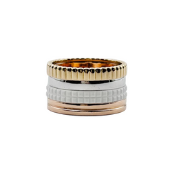 Bague BOUCHERON Quatre White Edition grand modèle en 3 ors et céramique