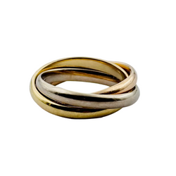 Bague Alliance CARTIER Trinity en or blanc, or rose et or jaune