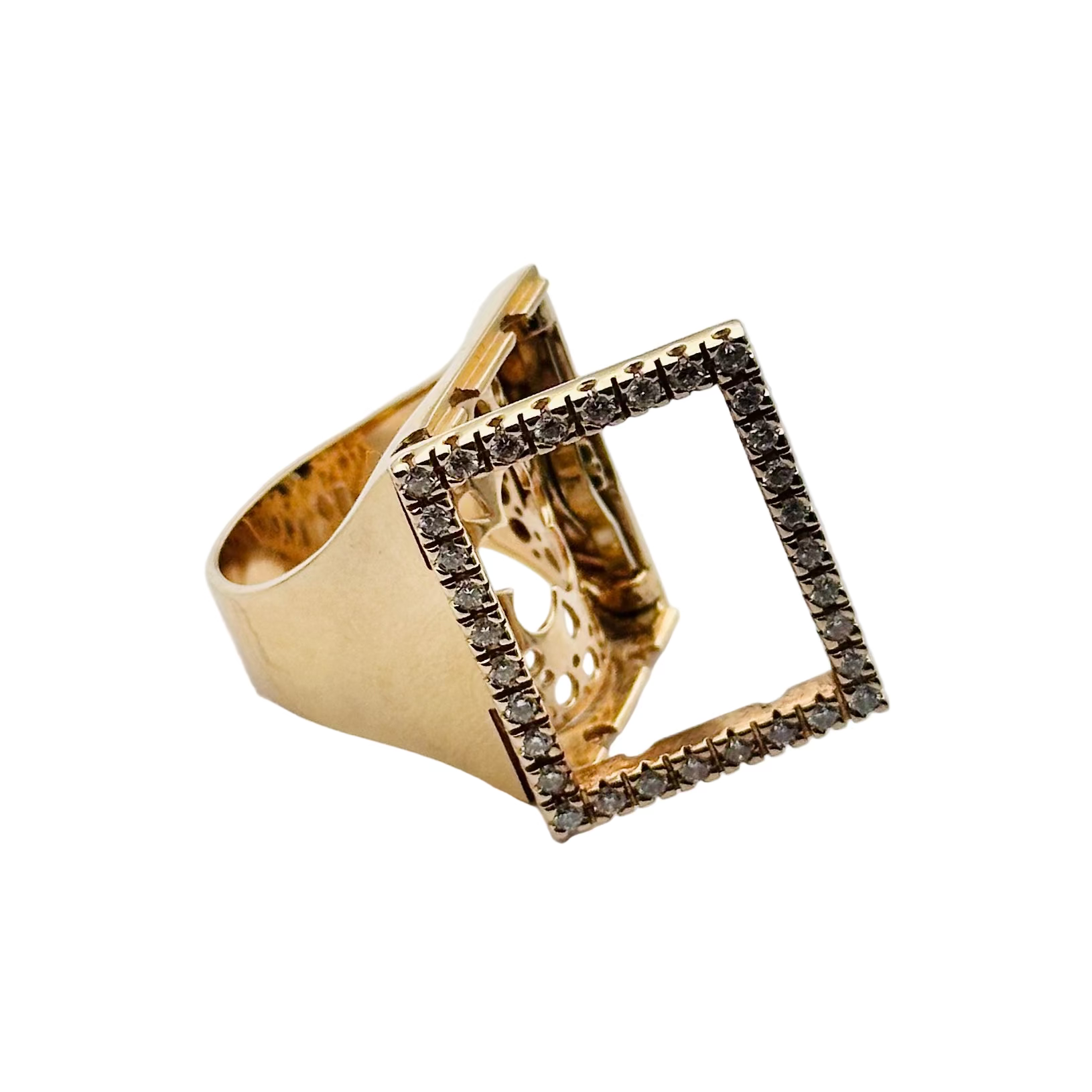 Bague Cocktail interchangeable BIBIGI en or jaune, calcédoine, émeraudes, rubis, saphirs, turquoise et diamants