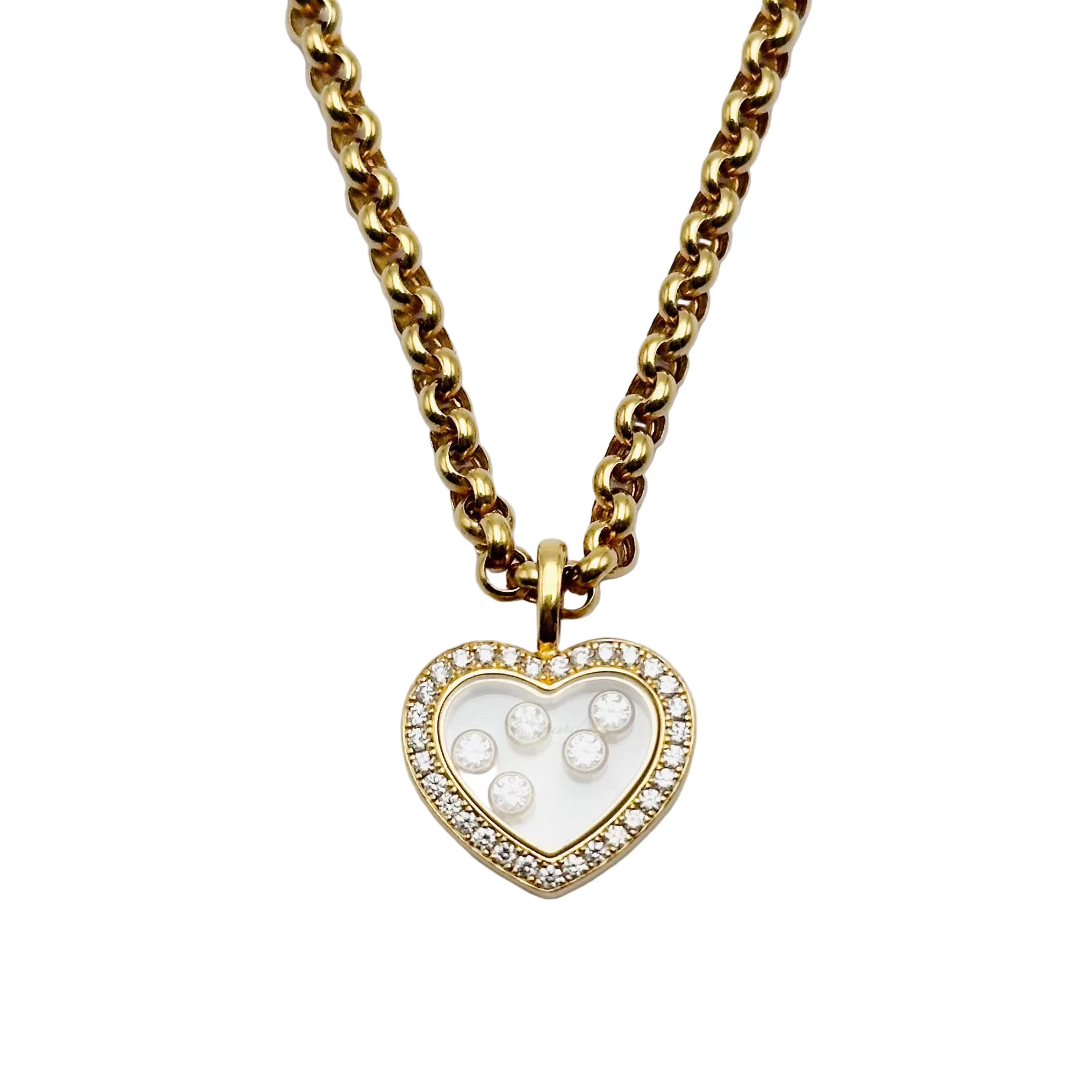 Collier Pendentif CHOPARD Happy Diamonds Icons en or jaune et diamants