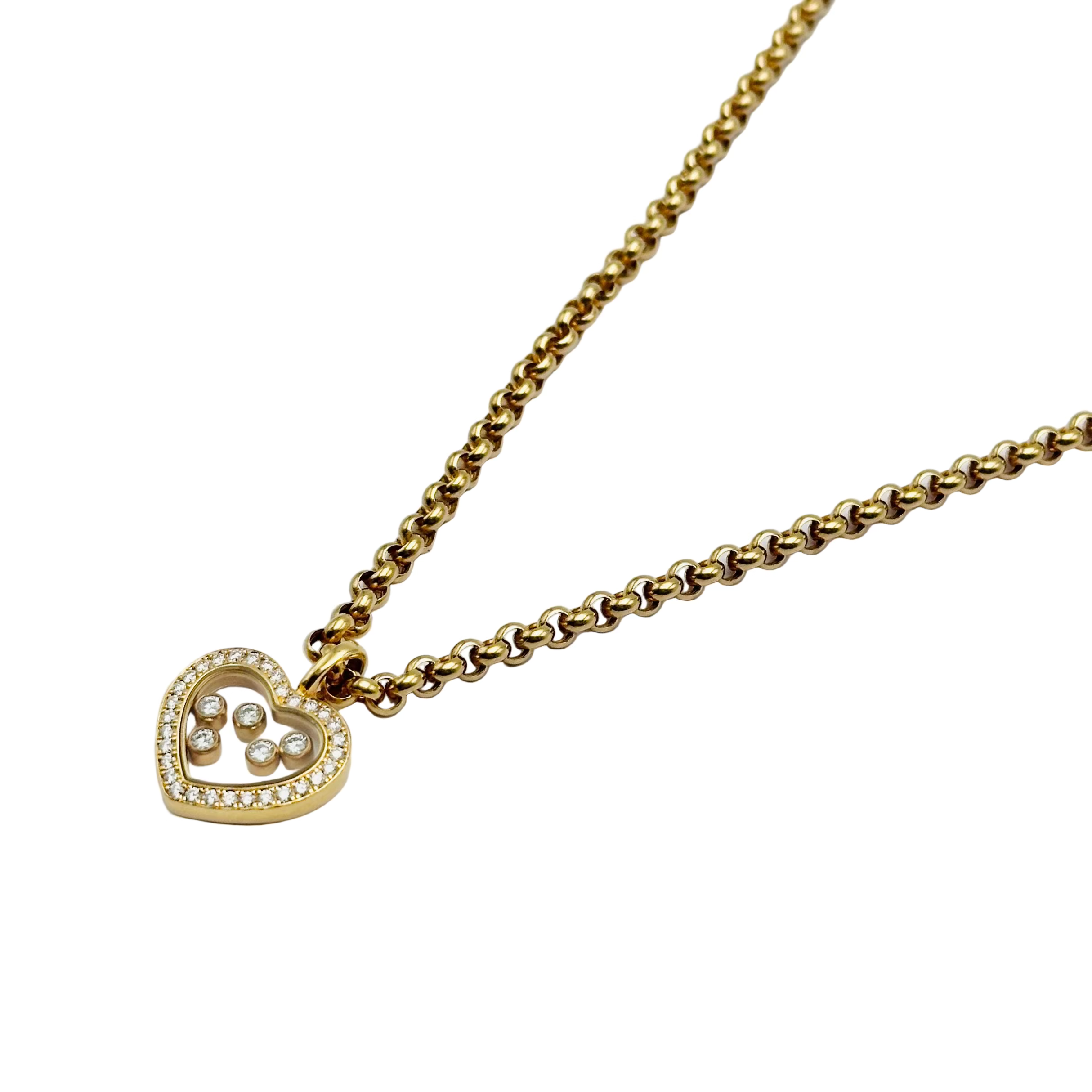 Collier Pendentif CHOPARD Happy Diamonds Icons en or jaune et diamants