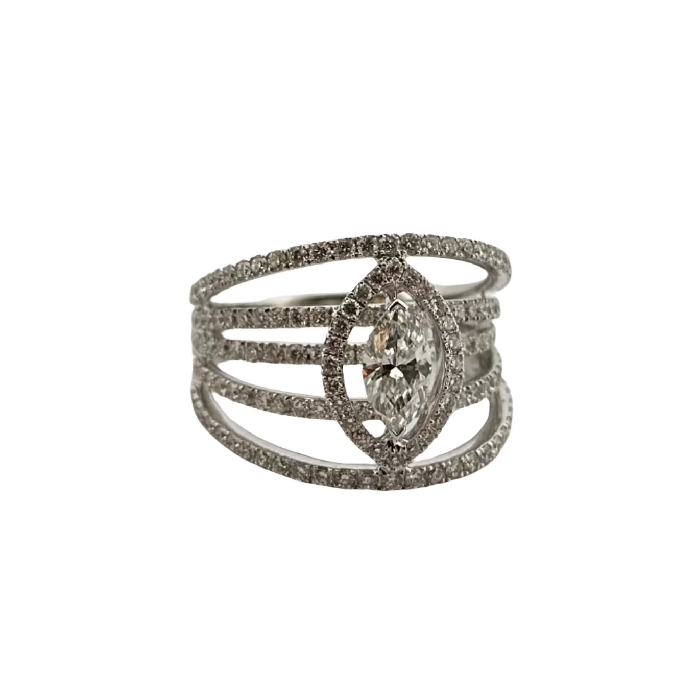 Bague MESSIKA Bandeau en or blanc et diamant