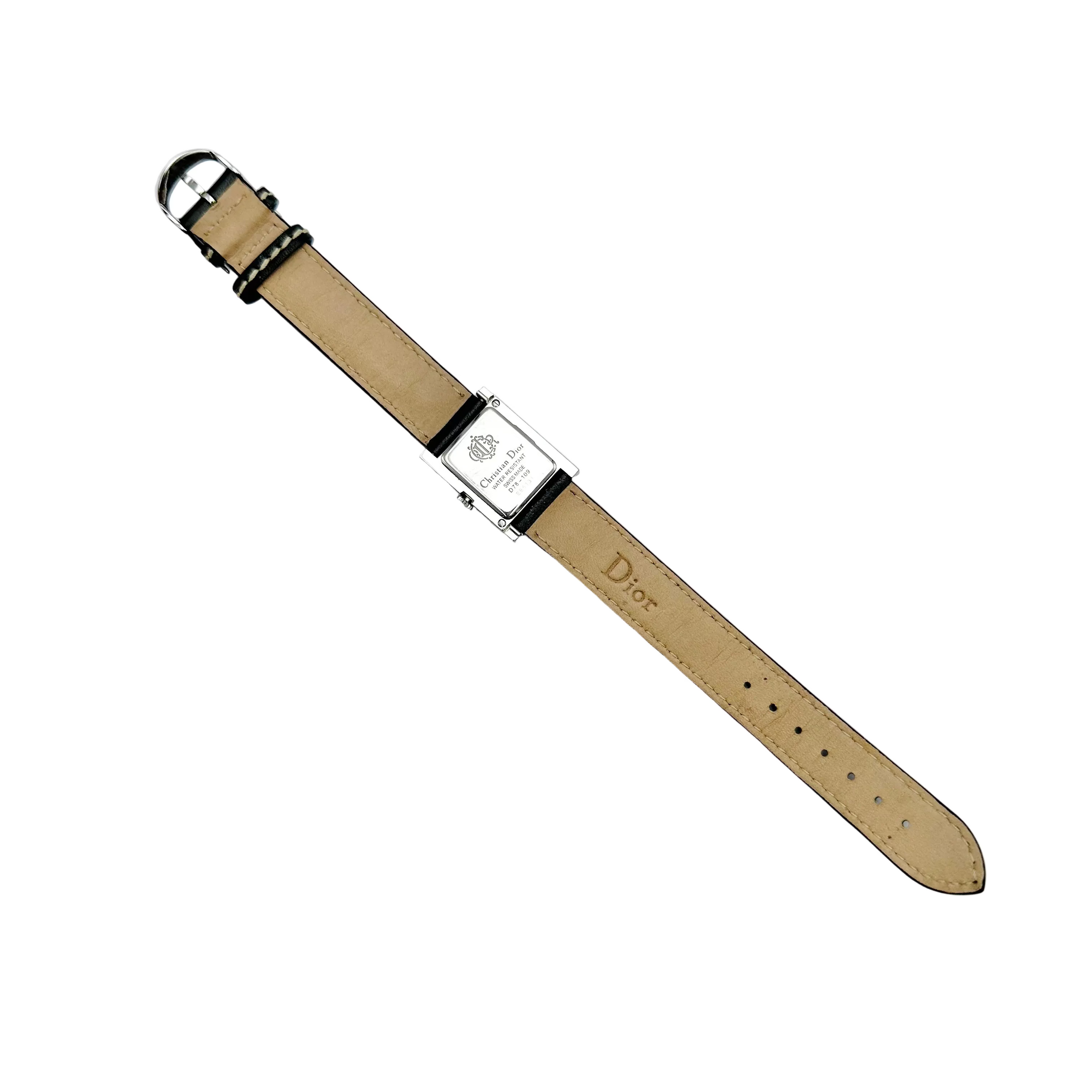 Montre CHRISTIAN DIOR "Maris" en acier, cuir et quartz