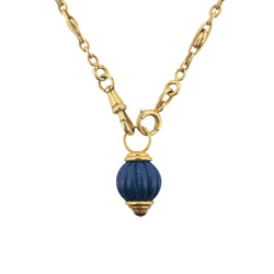 Collier Pendentif en or jaune et lapis lazuli