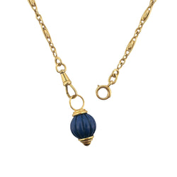 Collier Pendentif en or jaune et lapis lazuli