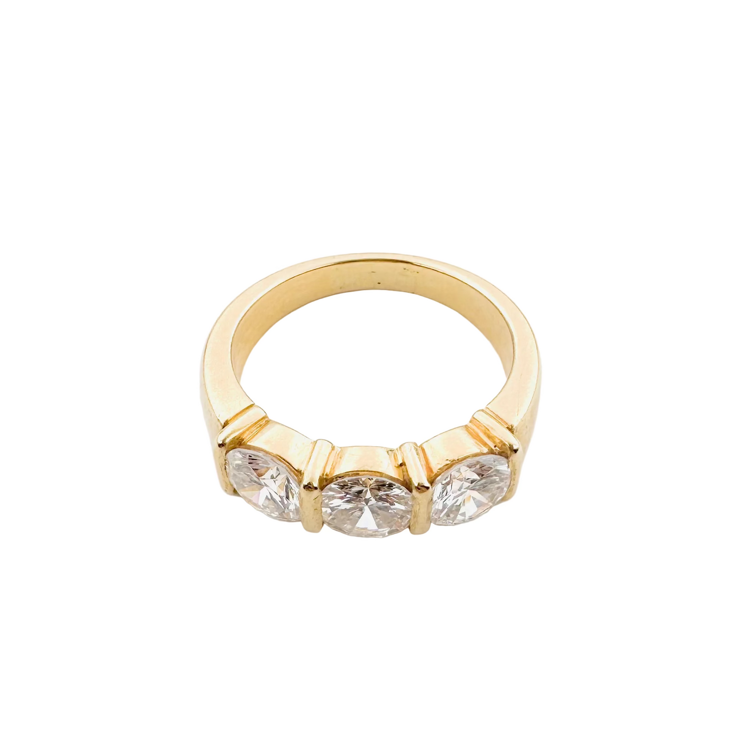 Bague Trilogie en or jaune et diamants