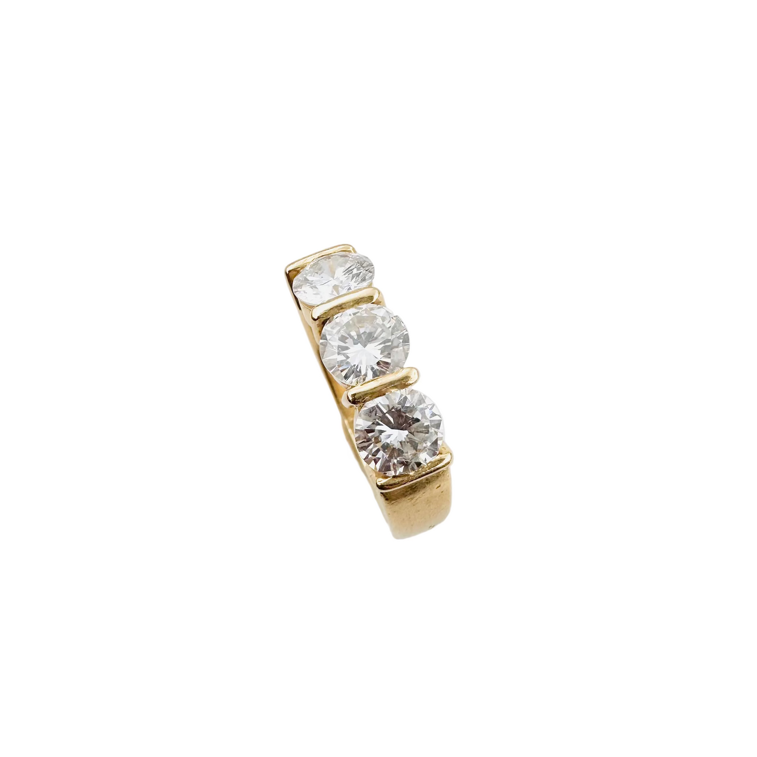 Bague Trilogie en or jaune et diamants