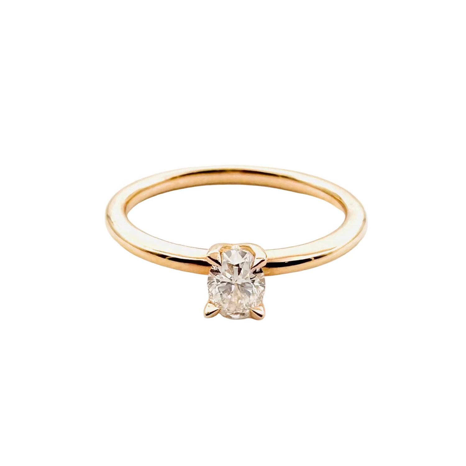 Bague Solitaire en or jaune et diamant