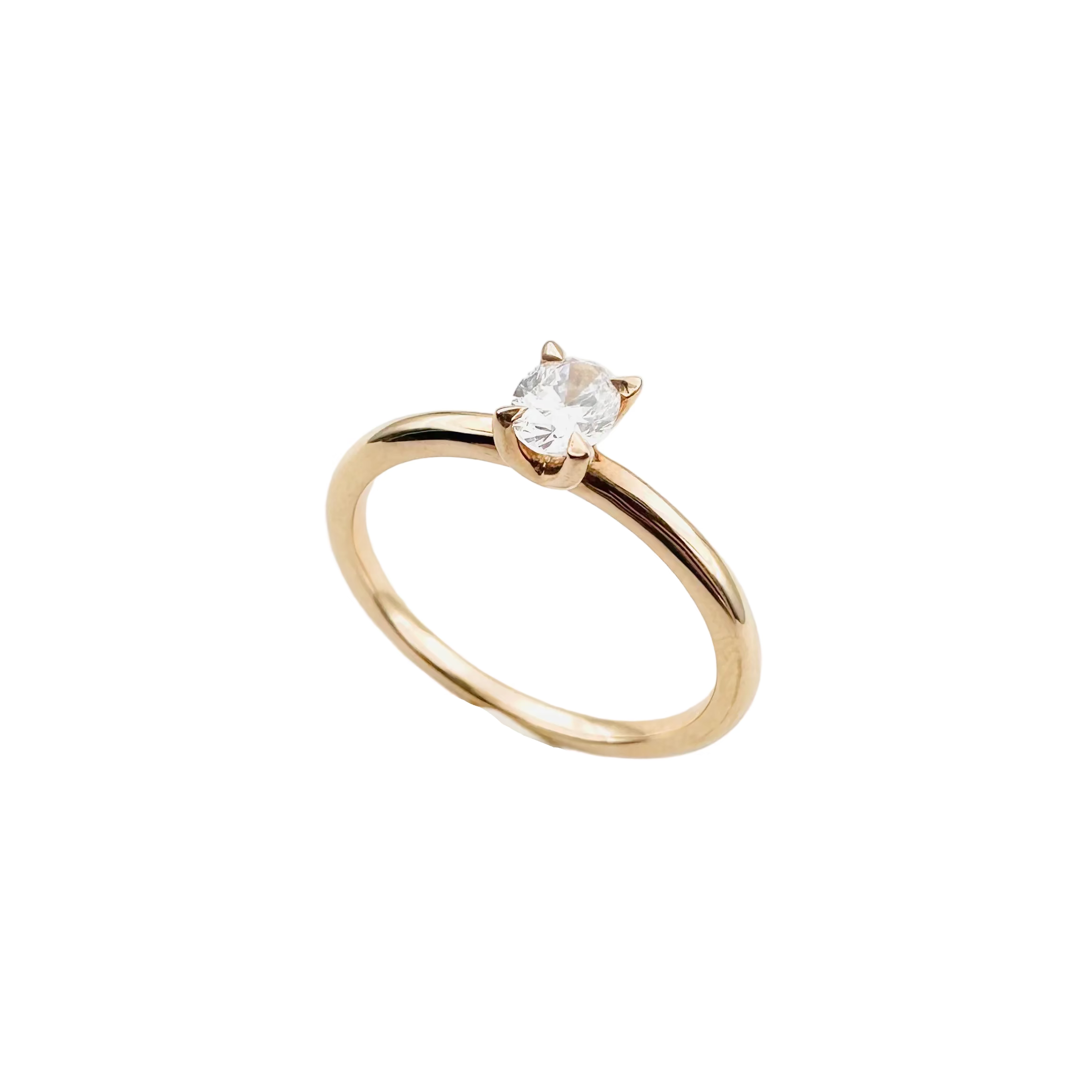 Bague Solitaire en or jaune et diamant