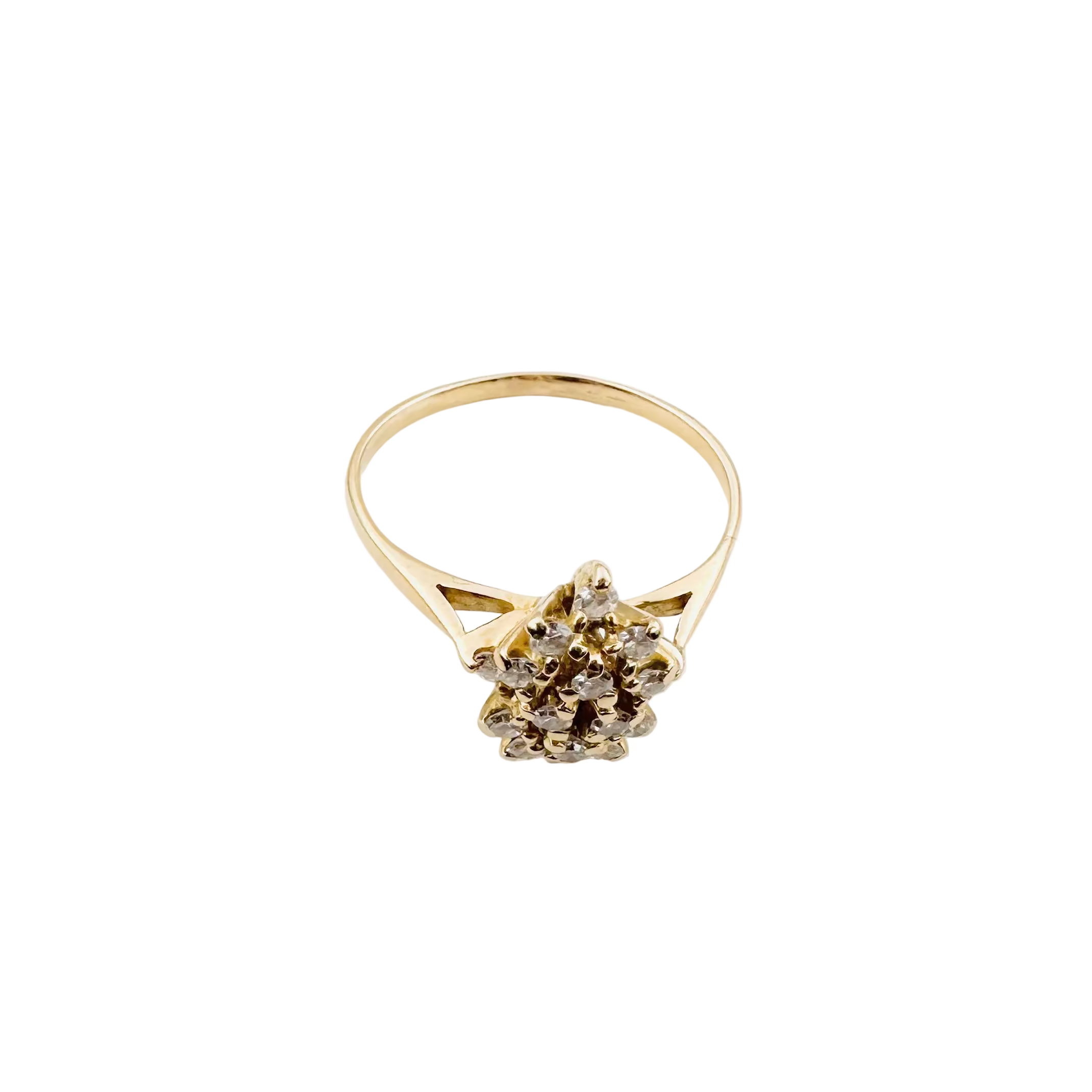 Bague Marquise en or jaune et diamants