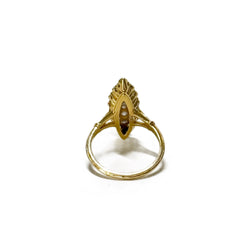 Bague marquise aux diamants