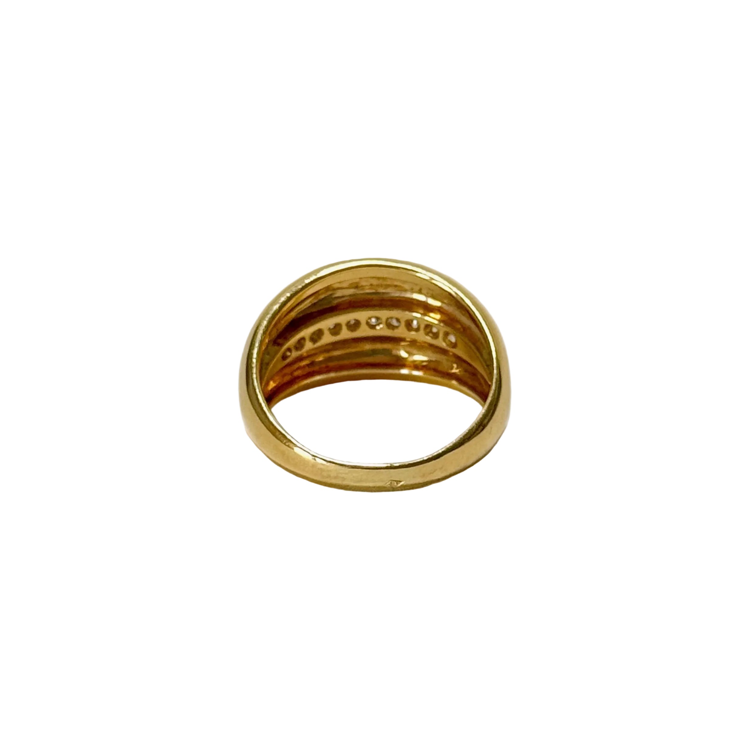 Bague double jonc bombée
