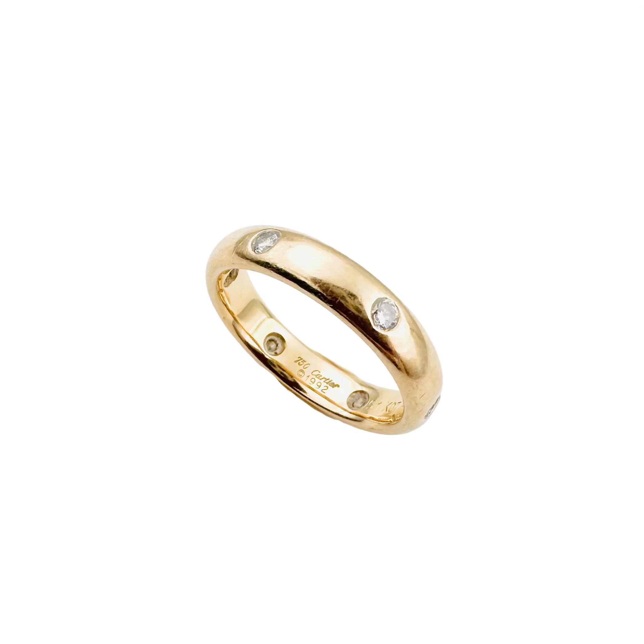 Bague Alliance CARTIER en or jaune et diamants