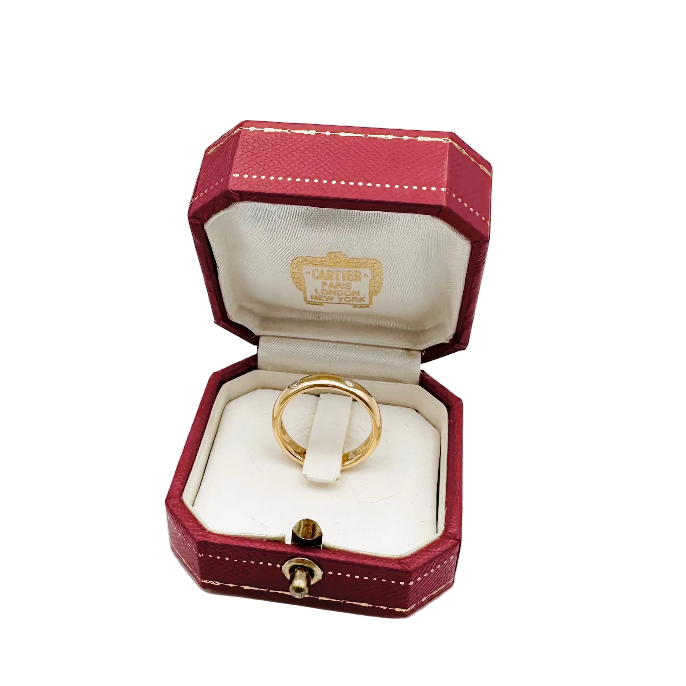 Bague Alliance CARTIER en or jaune et diamants