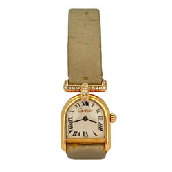 Montre CARTIER Calandre en or jaune et diamants