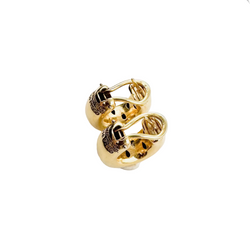 Boucles d'oreilles Créoles TIFFANY & CO. Etoiles en or jaune, platine et diamants