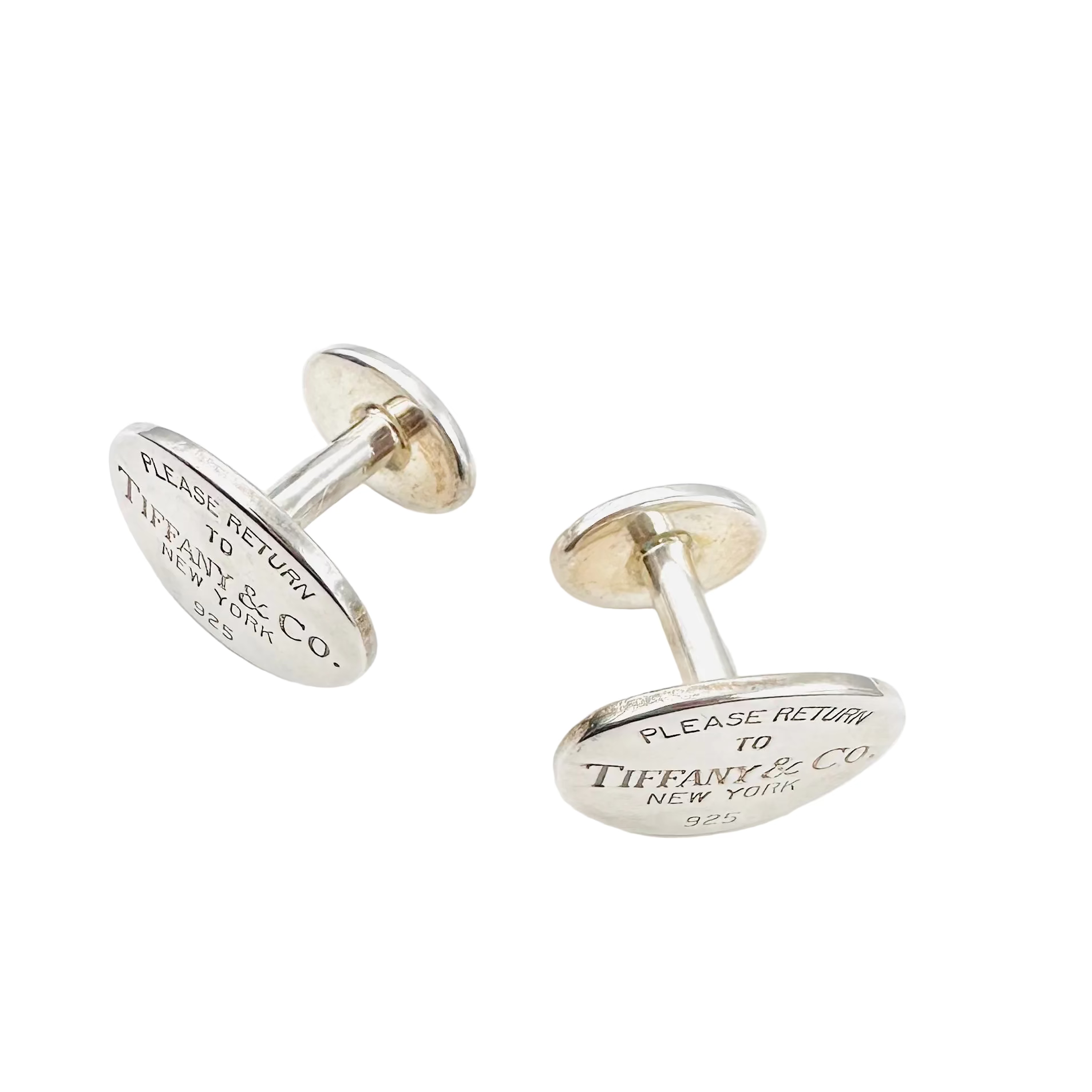 Boutons de manchette TIFFANY & CO. Please return to Tiffany & Co. en argent