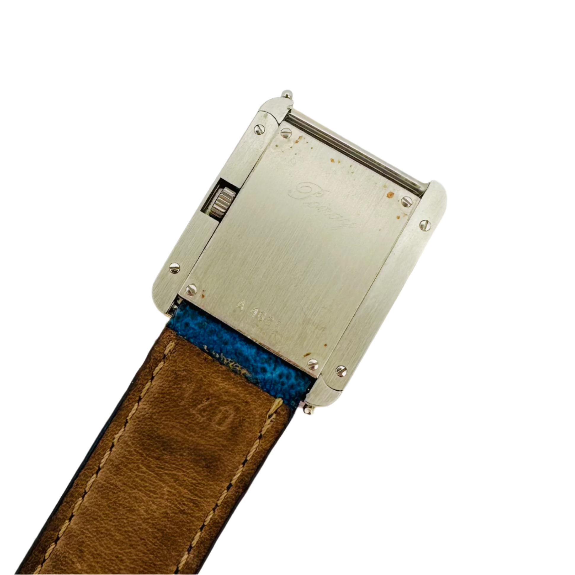 POIRAY "Ma Première" watch in yellow gold, leather and steel