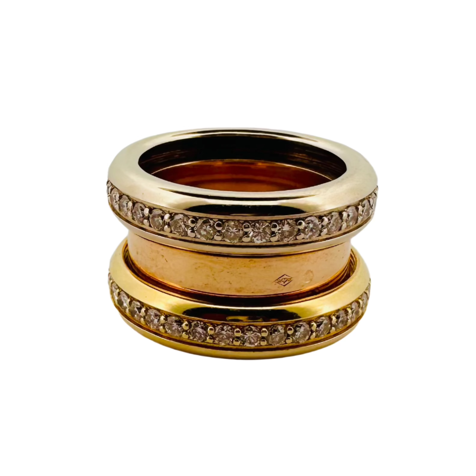 Bague POIRAY à transformation trois ors et diamants