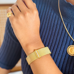 Bracelet Manchette TIFFANY & CO. en or jaune et diamants