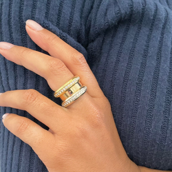 Bague POIRAY à transformation trois ors et diamants