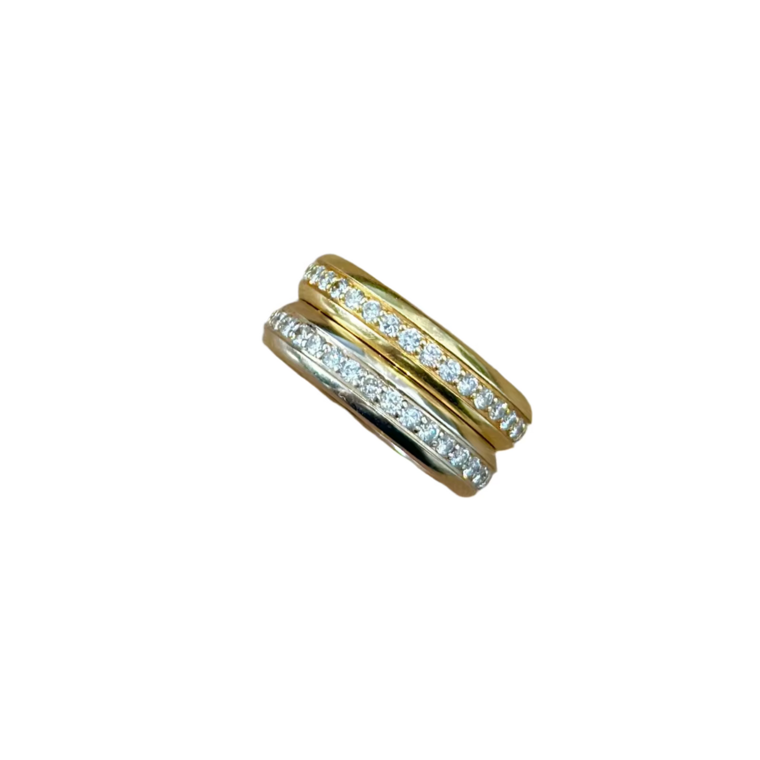 Bague POIRAY à transformation trois ors et diamants