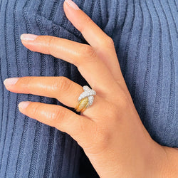 Bague TIFFANY & CO. en or jaune, platine et diamants