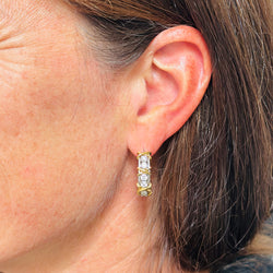 TIFFANY & CO. earrings in yellow gold, white gold and diamonds