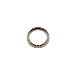 Bague Alliance CARTIER en platine et rubis