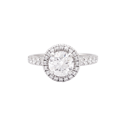 Bague Cartier "Destinée" en  platine, diamant 1.06 carat.